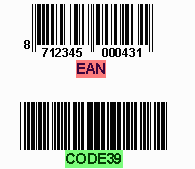 [EAN13 en Code39]